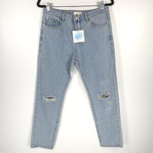 NWT CLOUD TEN Hi Rise Distressed‎ Ripped at Knees Jeans Style CP2398 Size M